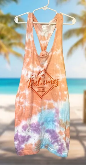 Tie-Dye Tank Top - Orange, Purple & Blue thumbnail 1