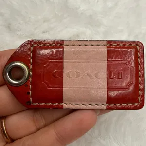 2.5" y2k COACH Fob Bag Charm Hang tag Hangtag thumbnail 1