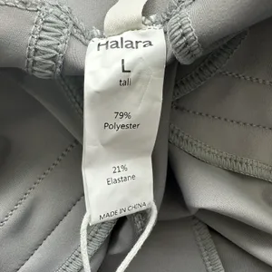 NWT Halara Pants L Flex High Waisted Straight Leg Crepe Work Gray Pockets thumbnail 3