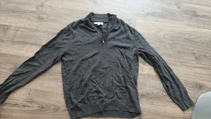 Hawker Rye Dark Gray Cotton Cashmere Sweater thumbnail 1