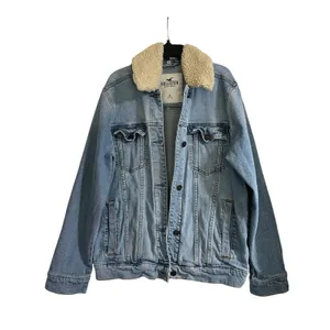Hollister Women's‎ Blue Denim Jean Jacket Light Wash Size Medium thumbnail 5