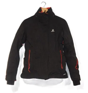 Salomon Women's Advanced Skin Dry Ski Snowboard Jacket Size S Charcoal Red‎ thumbnail 1