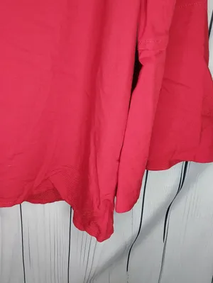 Free people Red Draped Wrap Front Long Sleeve Effortlessly Casual Women's Top thumbnail 7