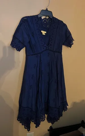 Catherine malandrino‎ blue dress 6 thumbnail 1