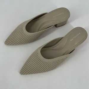 NWOT Bandolino Women's Teddy Knit Slip On‎ Mule Heels Tan Size 9 thumbnail 3