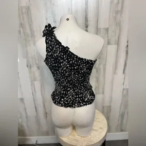 Black crop top Black thumbnail 3