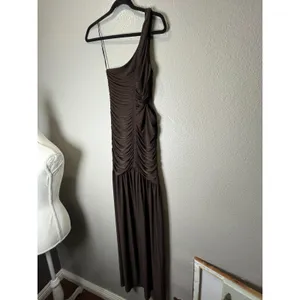 MISA Los Angeles Samsara Cutout Dress Brown ruched Maxi dress Size Small NWT thumbnail 5