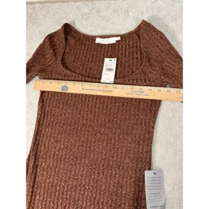 astr the label kylie dress brown ribbed midi slit nwt‎ small thumbnail 9