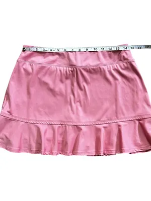 Tommy Bahama Golf Skort Pink Ruffle Hem Hidden Pocket Mini Skirt Medium thumbnail 5
