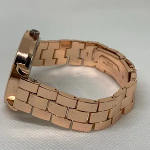 Rose gold tone women’s quartz analog wrist watch 38mm heart dial running thumbnail 4