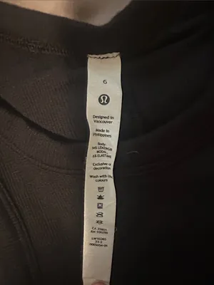 lululemon athletica Black Ribbed Crop Tank thumbnail 2