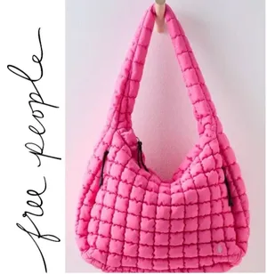 NWOT Free People FP Movement Quilted Carryall PINK BUBBLEGUM thumbnail 2