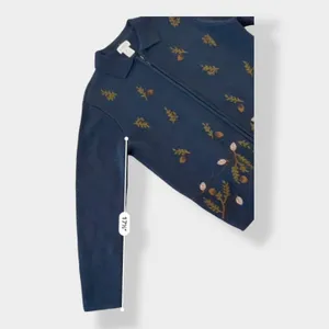 Classic Elements‎ Vintage embroidered leaves cardigan sweater size M thumbnail 6
