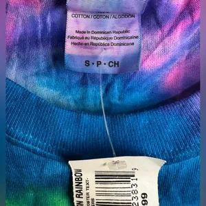 Rainbow Sandals Colortone Tie-Dye North Carolina T-Shirt NWT thumbnail 5