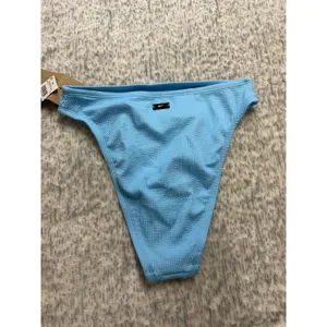 Nike Swim Womens High Waisted Bikini Bottoms Blue Textured NESSD234 Size M NEW‎ thumbnail 4
