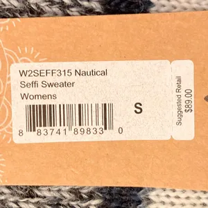 NWT Prana Seffi Wool-Blend Crewneck Sweater Nautical Striped Women's Size Small thumbnail 5