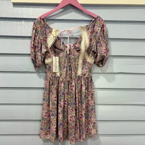 For Love & Lemons Willow Floral Puff Sleeve Mini Dress thumbnail 6