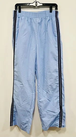 No Boundaries Light Blue Track wind Pants with Black Stripes 90s vintage retro size large! thumbnail 1