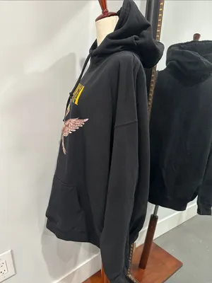 Nirvana Black Hoodie with front Logo thumbnail 3