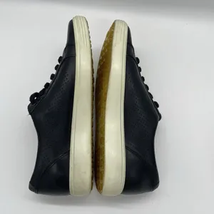 ECCO Womens Size 7 Shoes Black Soft‎ Perforated Leather Low Top Lace Up Sneakers thumbnail 9