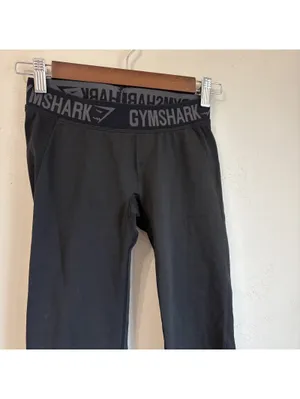 Gymshark Black Leggings Logo Waistband Athletic Workout Pants Women's Small S thumbnail 2