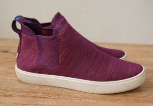 Rothy's Women's Size 9.5 Chelsea Sneaker Boot Purple Wild Berry Knit Slip On thumbnail 1