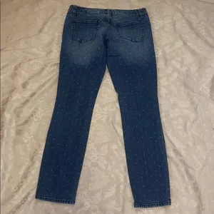 5/$30 🎈 Merona womens Polka dot skinny jeans size 2 thumbnail 4