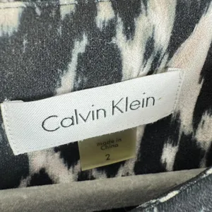 Calvin Klein NWT Womens Black White Animal Print Bell Sleeve Sheath Dress Size 2 thumbnail 5