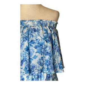 Show Me Your Mumu Dress Women XS Blue‎ White Floral Mama Blues Hacienda Maxi thumbnail 8