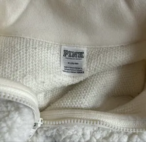 White Sherpa Victoria's Secret PINK fleece quarter zip thumbnail 5