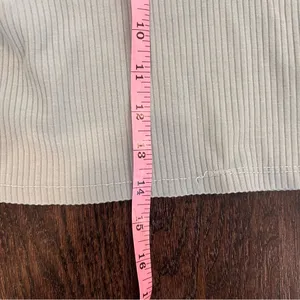 Reformation Cropped Mint Green Ribbed Top thumbnail 5