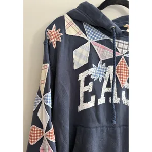 Free People Saint Sweatshirt Hoodie Tunic Top Embroidered Oversized‎ Size Small thumbnail 7