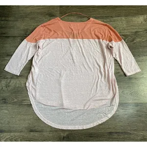Womens We The Free Burnout V Neck 3/4 Sleeve‎ T-shirt Oversized Size XS thumbnail 2