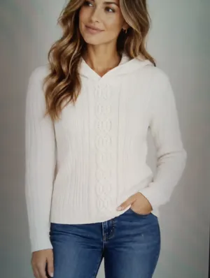 Lauren Ralph Lauren Women Cable Knit Cotton Fisherman Preppy Coatal Sweater M thumbnail 1