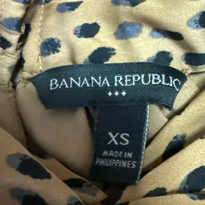 Banana Republic Brown Silky Satin Sleeveless Leopard Print Midi A Line Dress XS thumbnail 6