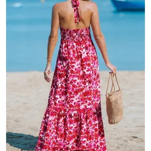 CUPSHE Red Floral Halter Neck Size Large thumbnail 2