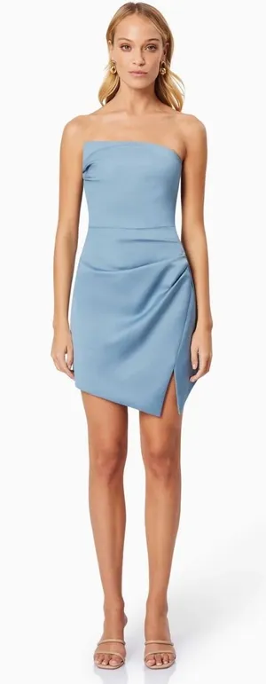 NWT Elliatt‎ CORALIE MINI DRESS -STEEL BLUE Sz Small $239 thumbnail 1