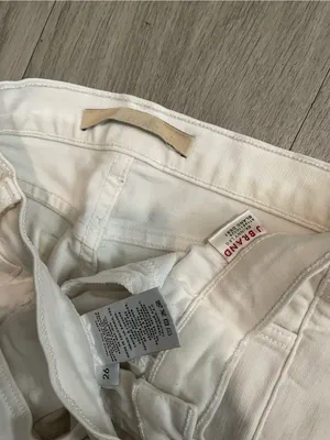 J Brand White Skinny Jeans with Knee Distress thumbnail 2