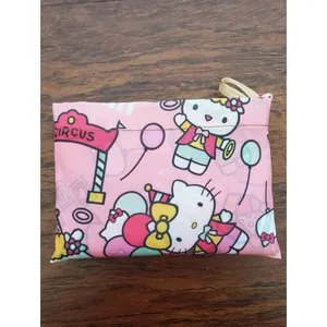 Hello Kitty Chic Kawaii Eco Friendly Trendy Packable Sturdy Reusable Nylon Bag thumbnail 4