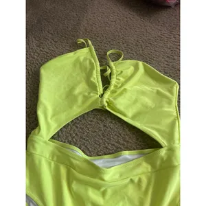 Swimsuit bathing suit beach cd24 neon yellow size xl thumbnail 3