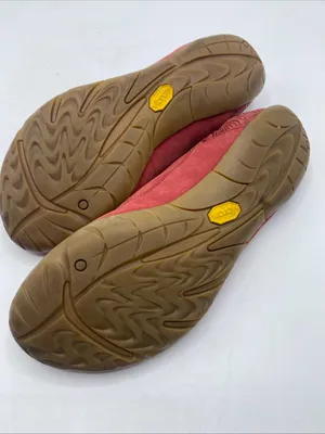 Merrell Suede Vibram Sole Ballet Flats Women’s 5.5 Comfort Shoes Red Port thumbnail 4