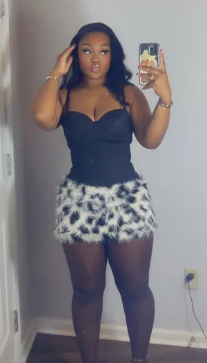 Fur skirt Black Size M thumbnail 1