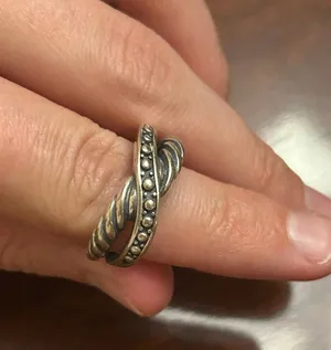 ring band sterling silver 925 lot b12 size 9 thumbnail 1
