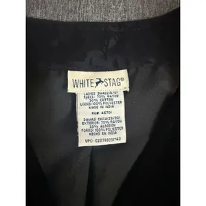 White Stag Womens Black Velvet Patchwork Floral Embroidered Cottage Core Vest S thumbnail 4