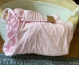 SKIMS Soft Lounge Ribbed Pink Drawstring Pajama Pants NWT Size XS thumbnail 1