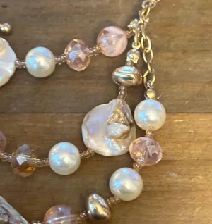Mother Of Pearl And Bead Layered Necklace thumbnail 4
