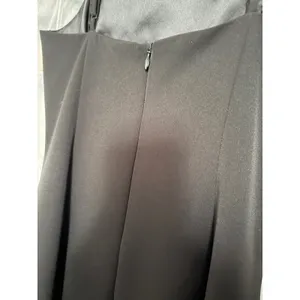 Bardot Black Square Neck Midi Dress Side‎ Slit Spaghetti Strap US 4 thumbnail 6