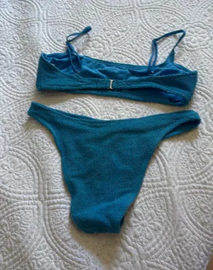 Blue ribbed Walmart Bkini thumbnail 1