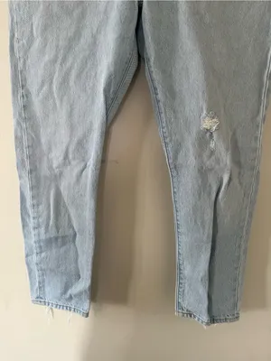 Levi's 501 Skinny Light Wash Distressed Jeans 31 X 28 Button Fly Western Country thumbnail 3