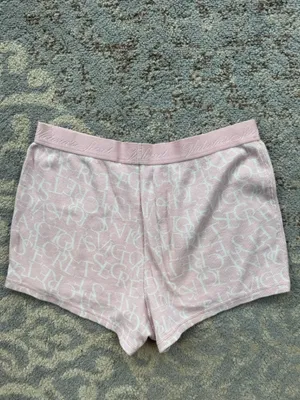Victoria’s Secret Logo Waffle Knit Thermal Long Sleeve & Short Set Pink Medium thumbnail 10